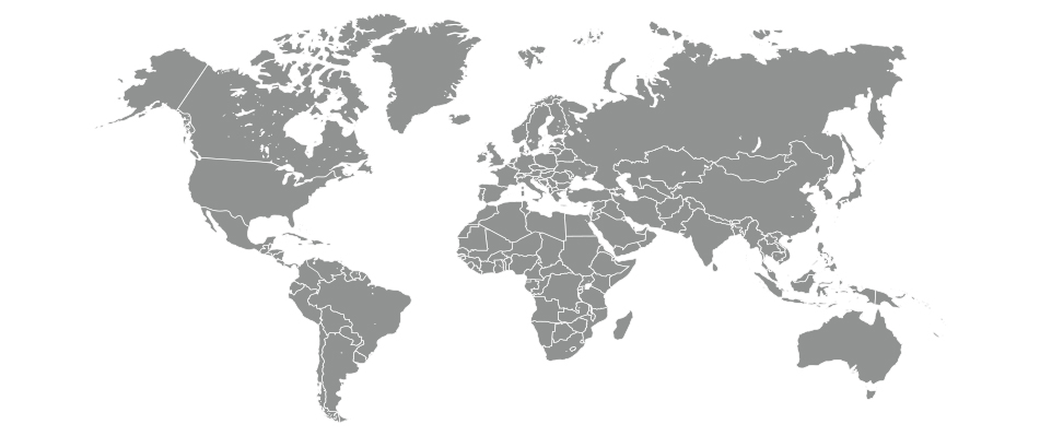 Mappa del mondo in grigio